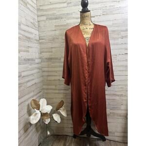 HONEY BELLE RUST EMBROIDERED SHAWL SIZE L